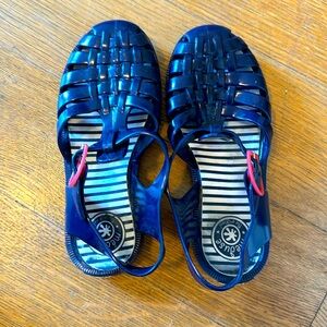 Blue jelly sandals for kids